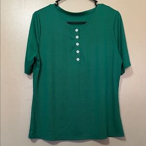 Women's Emerald Short-Sleeve Henley Tee